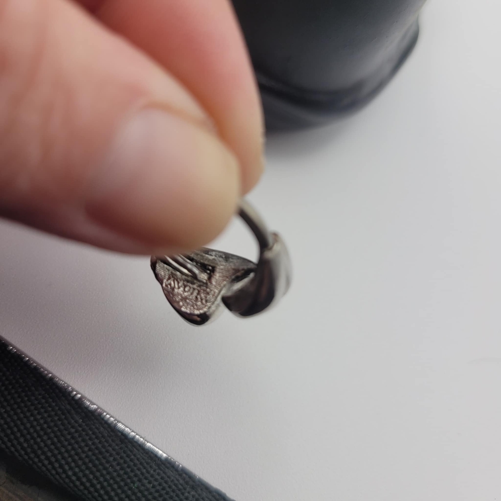 Silver Tone Heart Adjustable Ring - image 6